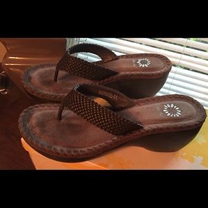 Yellow Box Acapulco Wedge Sandals